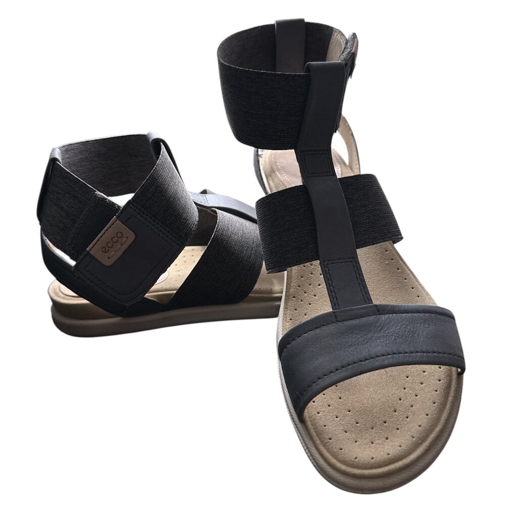 Ecco Ankle Strap Grey Women's Sandal - Worn Once - EUC - Size EU 37 (6-6.5)